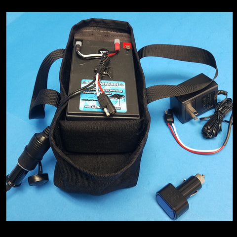12V 12AH Large Battery Kit, Charger, Connector & Battery Leads